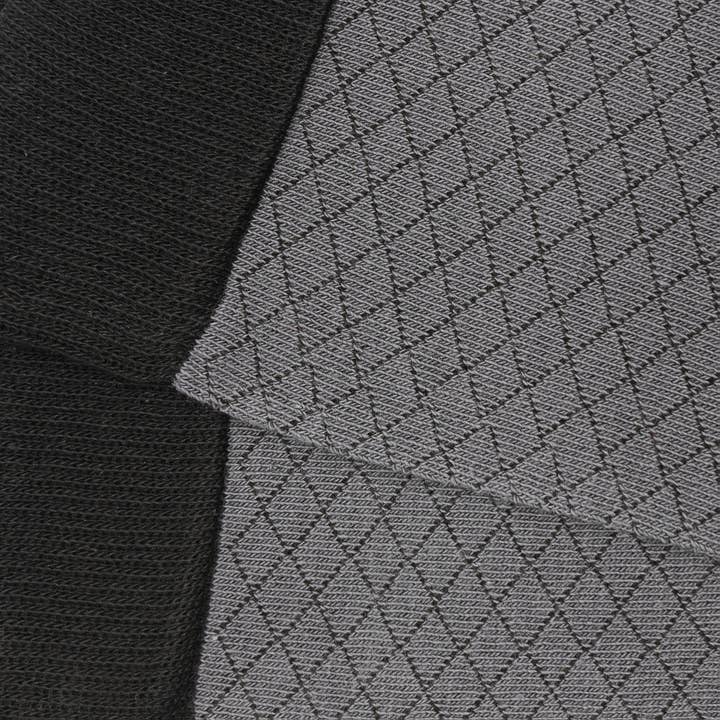 Charcoal Black Miss Low Cut Sock Rhombo Labrado Charcoal-Black for wholesale on Faire2