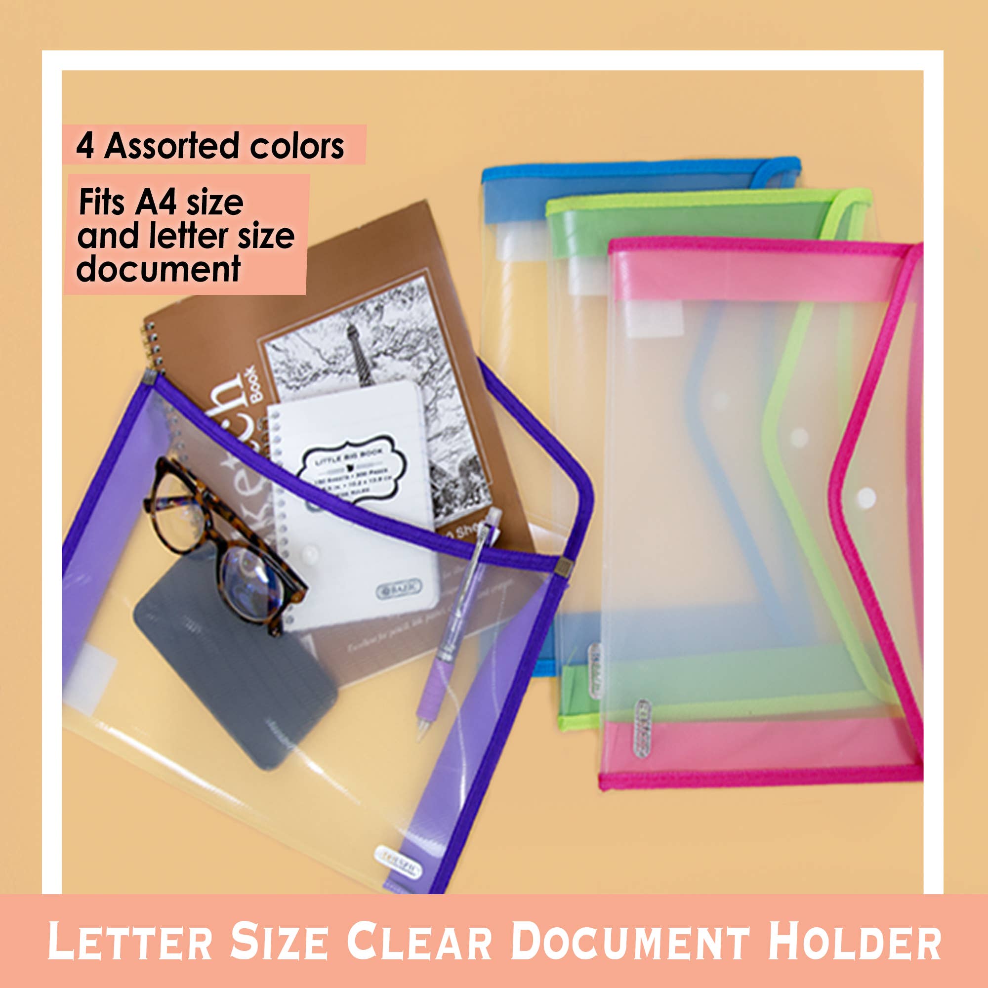 BAZIC Products - Wholesale Folders - Document Holder V-Flap Clear A4/Letter Size5