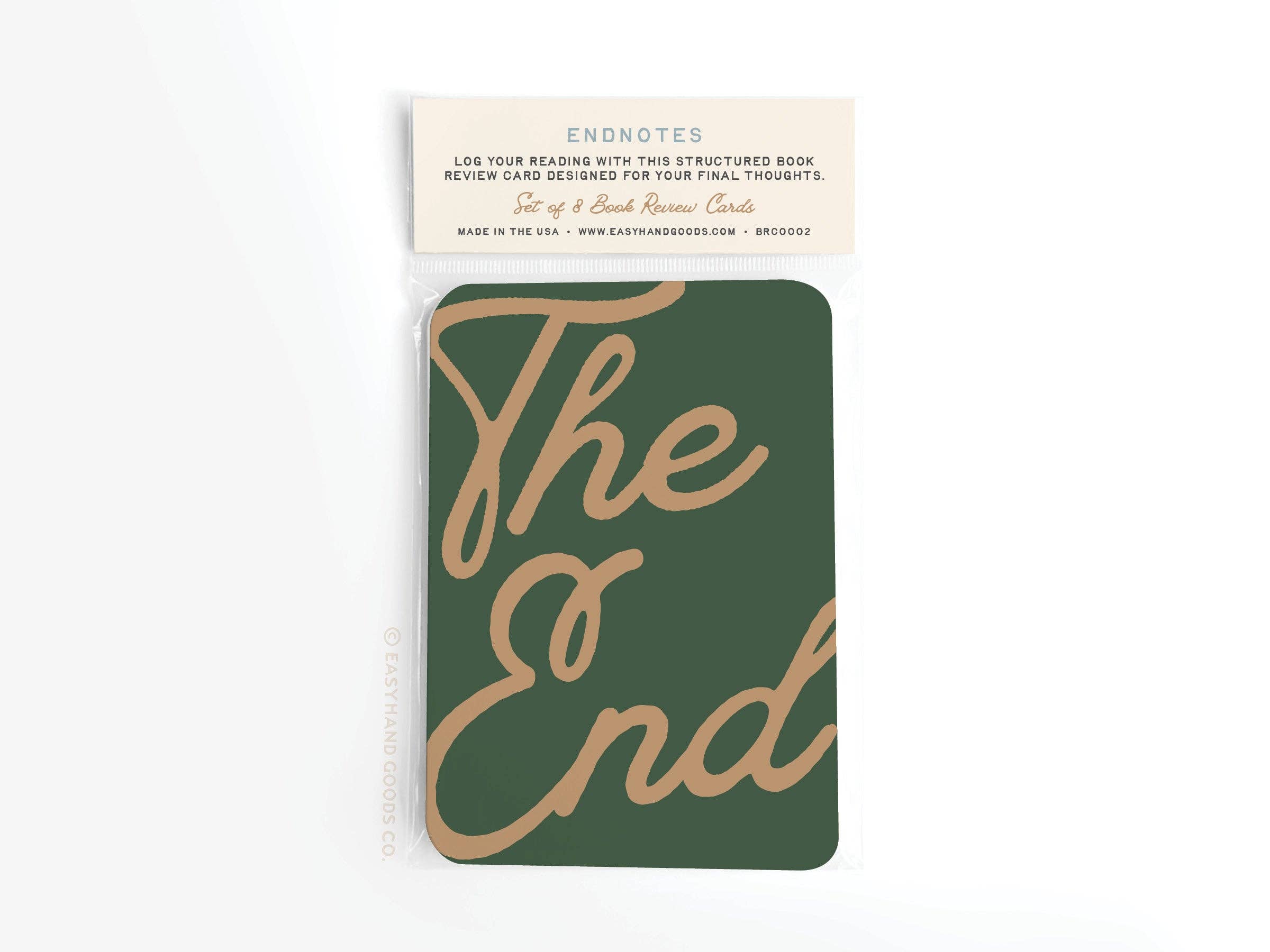 Easyhand Goods – formerly Onderkast - Vendita all'ingrosso Segnalibro - Set di Carte Recensione Libro Endnotes4