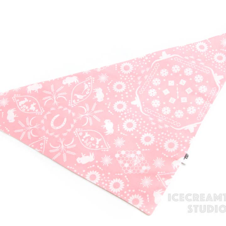 Pink Cowgirl Bandana - Slips på Klassisk Pet Bandana Tørklæde for engroshandel hos Icecreamtree Studio