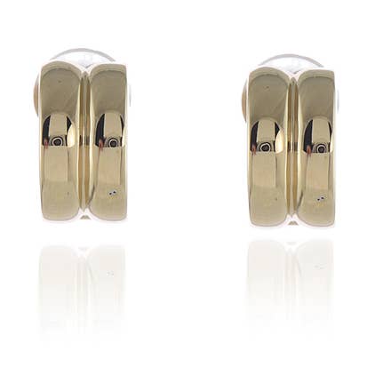 Cachet Suzy - Orecchini a clip lucidi placcati oro 18 carati per la vendita all'ingrosso da parte di Cachet London
