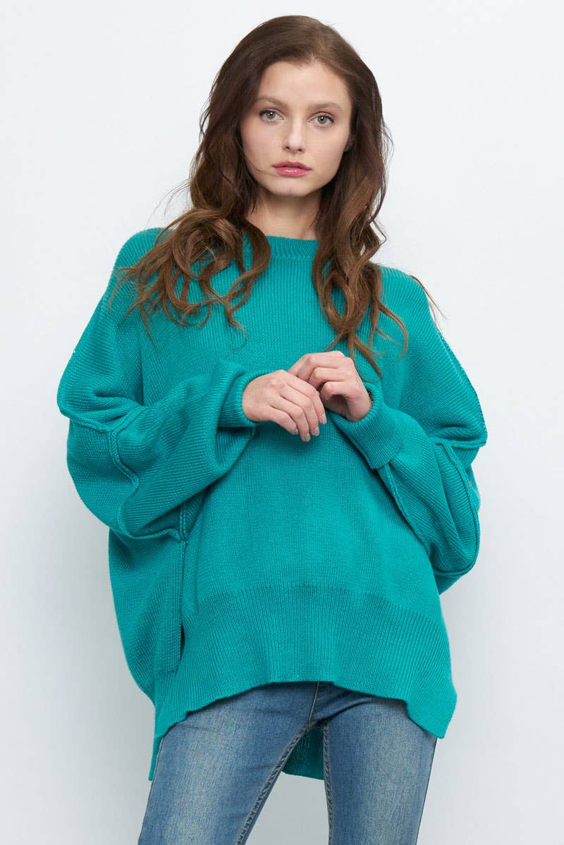 Newbury Kustom - Wholesale Tunic Sweater - Women's - 10319A -Slouchy silhouette  pullover sweater26