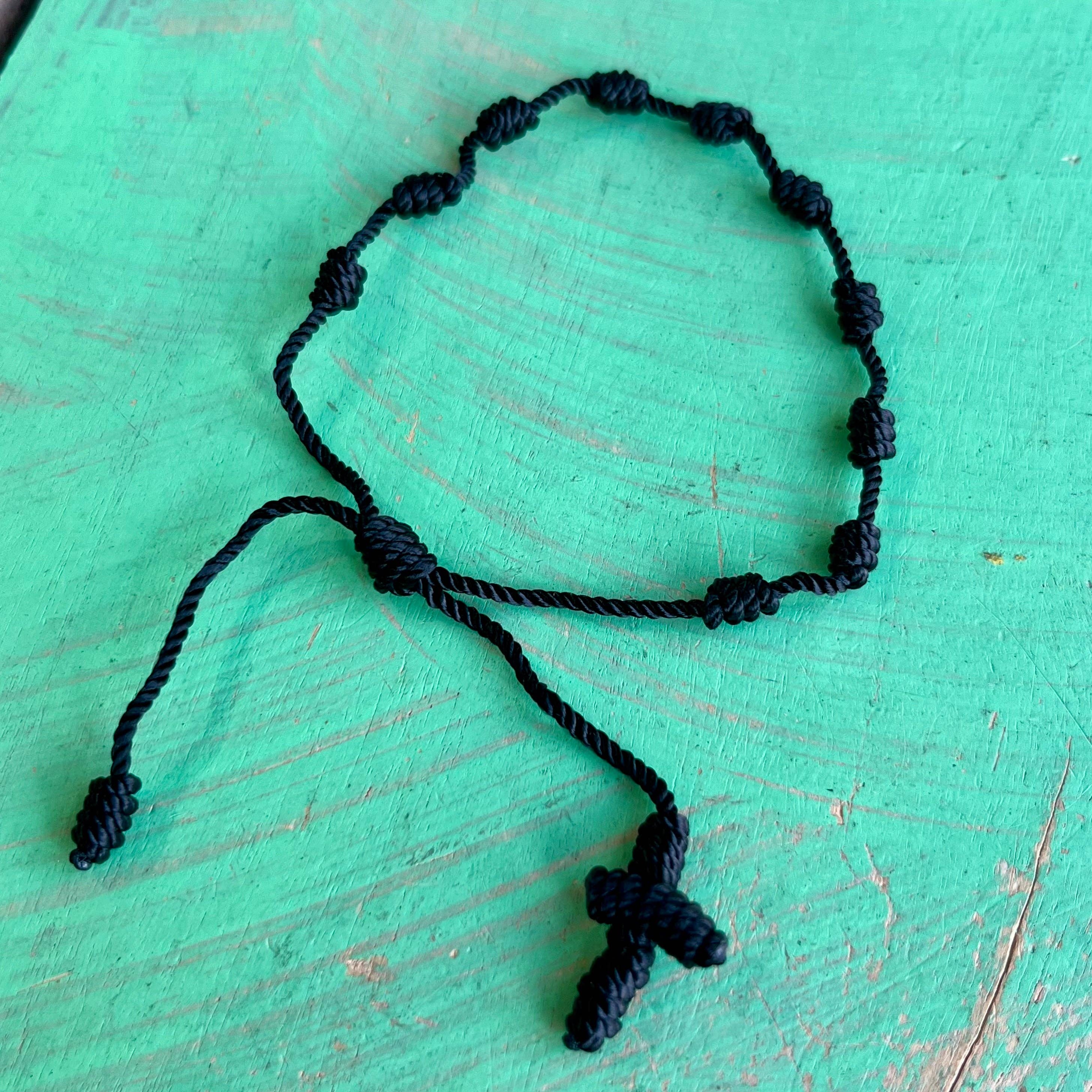 Love and Honor Jesus LLC - Wholesale Woven/Braided Bracelet - Knotted Cord Rosary Decade Adjustable Bracelet17