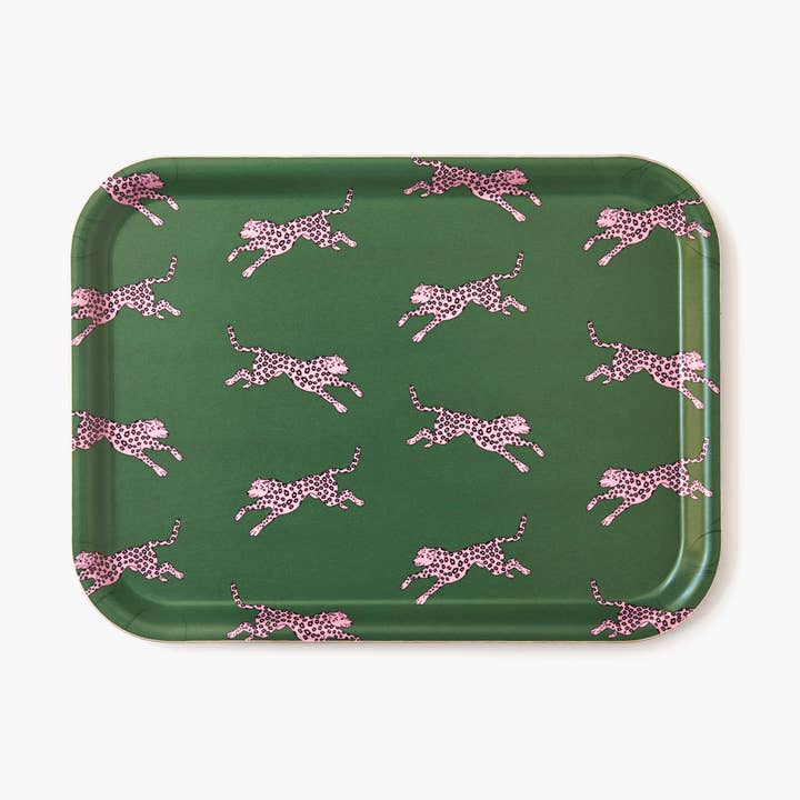 Pink Leopard Serving Tray - 27x20 cm for wholesale by BLU KAT