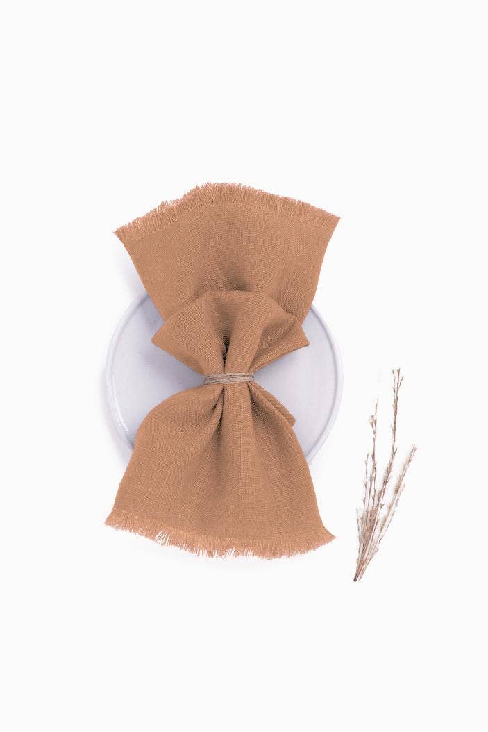 Live Linen - Wholesale Tablecloth - Minimalist Linen Napkin – Fringe Detail9