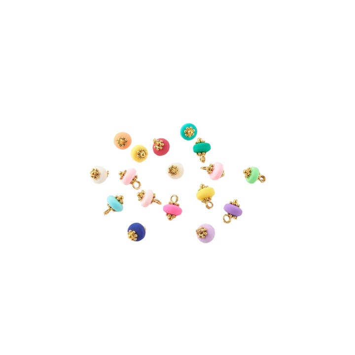 The Charm Bar Company - Wholesale Individual charm/pendant - Gold Clay Polymer Charm Beads | Assorted