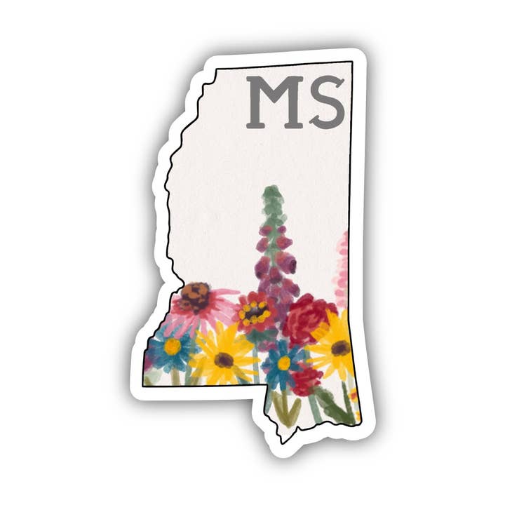 Mississippi Painterly Pattern Sticker for wholesale by Big Moods