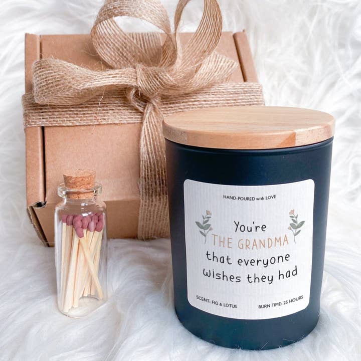 Happy Inky - Wholesale Jar/Filled Candle - You are the grandma that everyone wishes they had candle