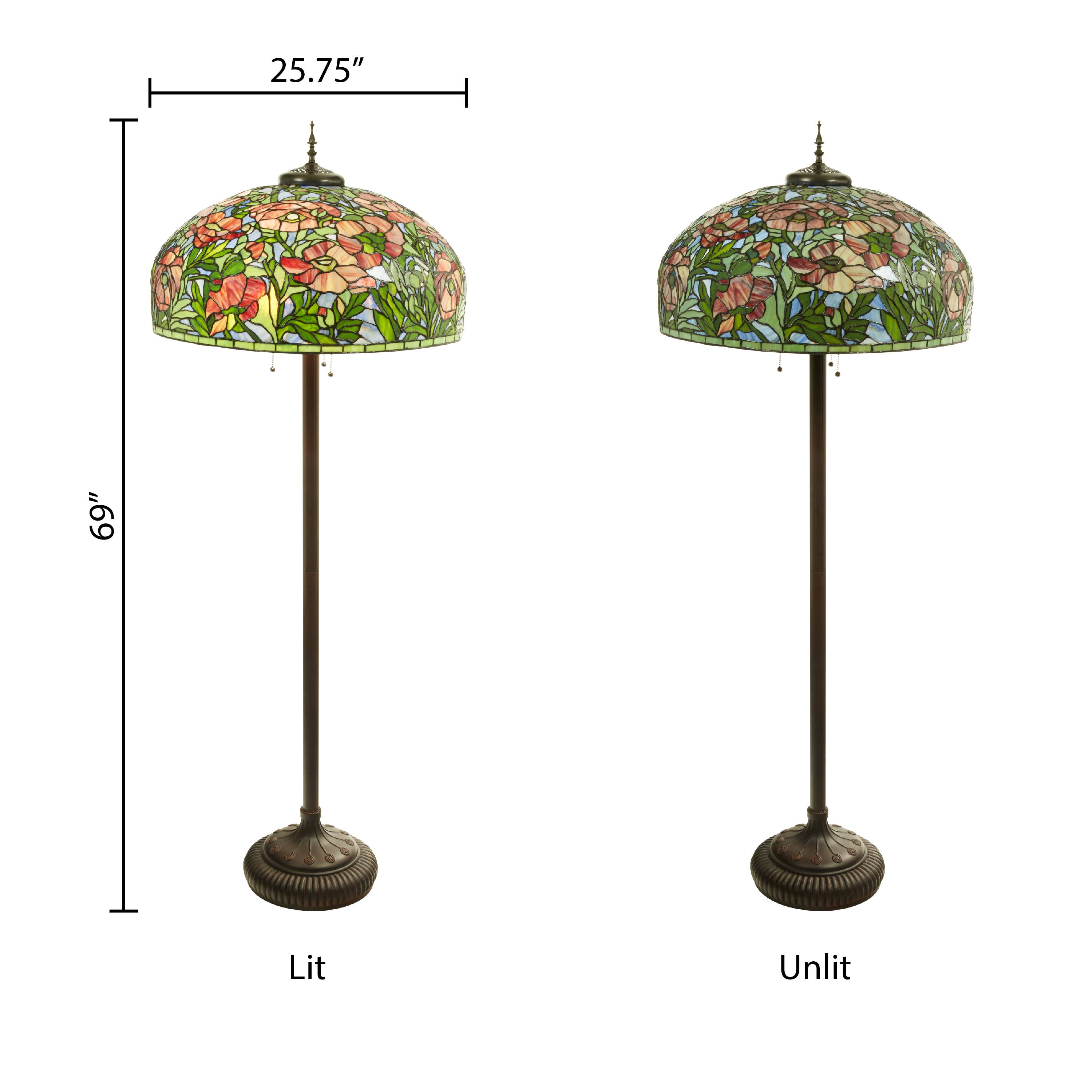 River of Goods - Wholesale Floor Lamp - 69"H Amaya Tiffany-Style Stained Glass Floor Lamp2