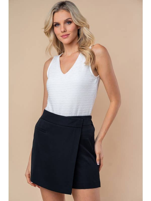 Olive P40686 High Waisted Solid Woven Shorts for wholesale on Faire6