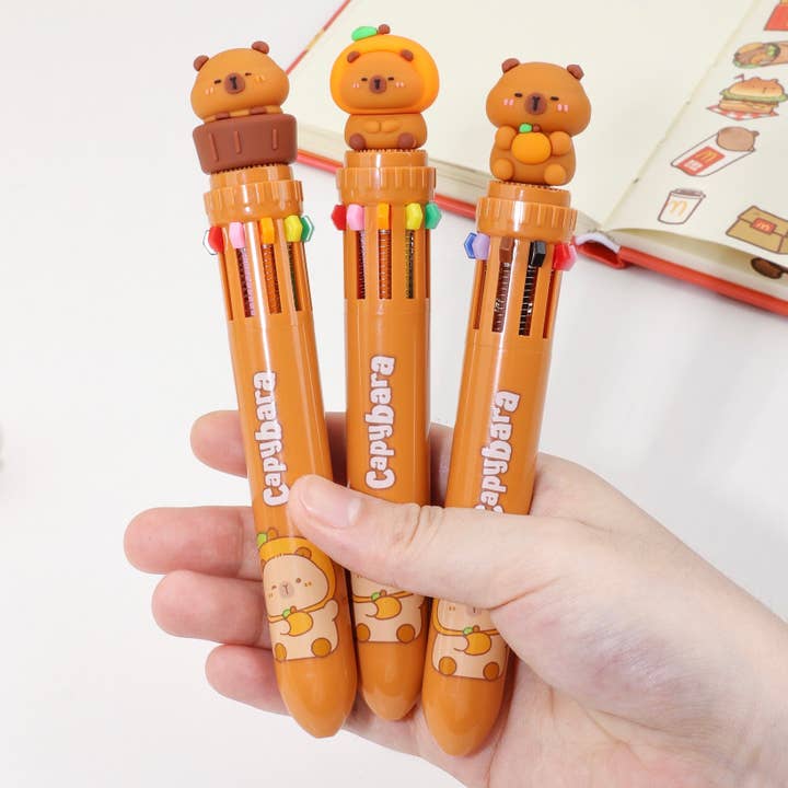 BCmini - Wholesale Pen - CAPYBARA Vol.2 10-COLOR RETRACTABLE BALL PEN-36
