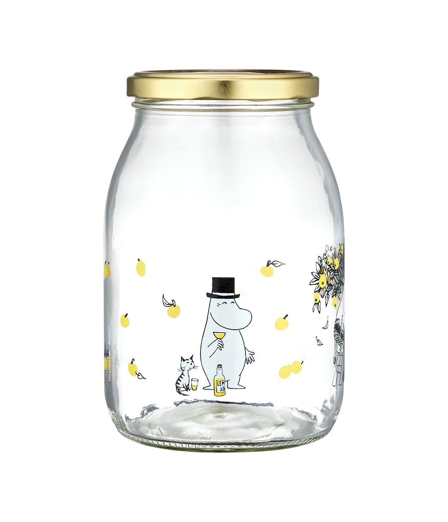 Treacle George (Muurla) – wholesale Jar – MOOMIN | Glass Kitchen Jar With Screw Top Lid  | Apples | 1 L3