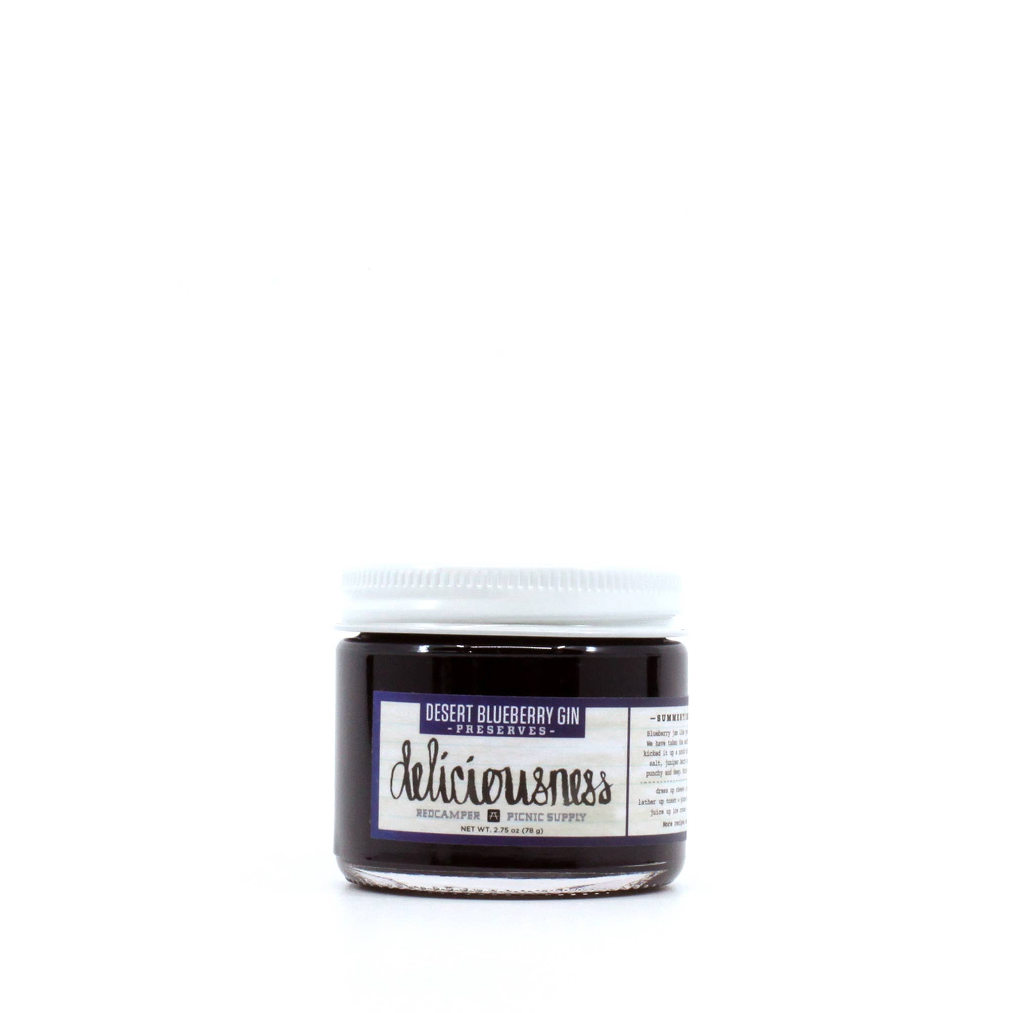 RedCamper - Vente Conserve de fruits - Conserves Deliciousness au gin Desert Blueberry - 2,75 oz