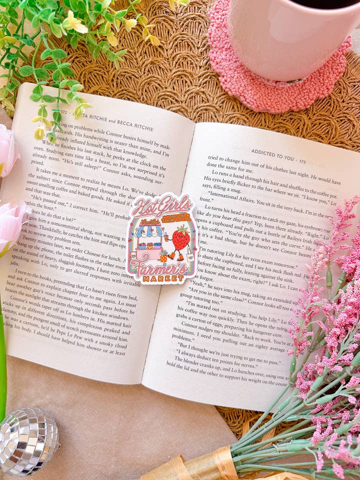 Hot Girls Support Local Farmers Markets Vinyl Sticker for wholesale by BlushedDesigns Co.