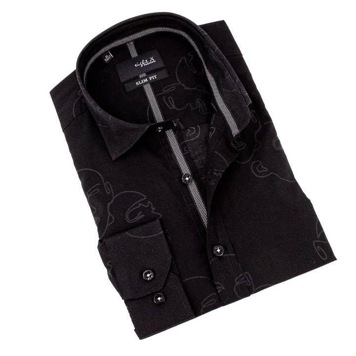 Chemise boutonnée Faces - Noir pour la vente par EIGHT X