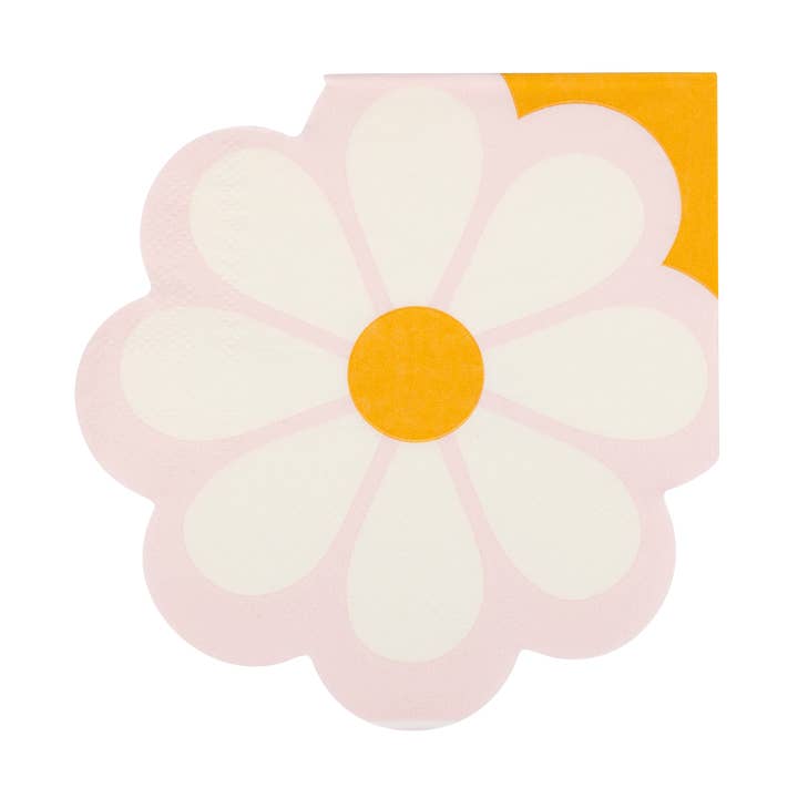 PLGOG37 - Disco Daisy Shaped Cocktail Napkin for wholesale by My Mind’s Eye