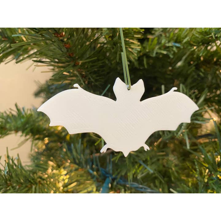 Bat form prydnad - akryl (vit) för wholesale av Economy Ornament