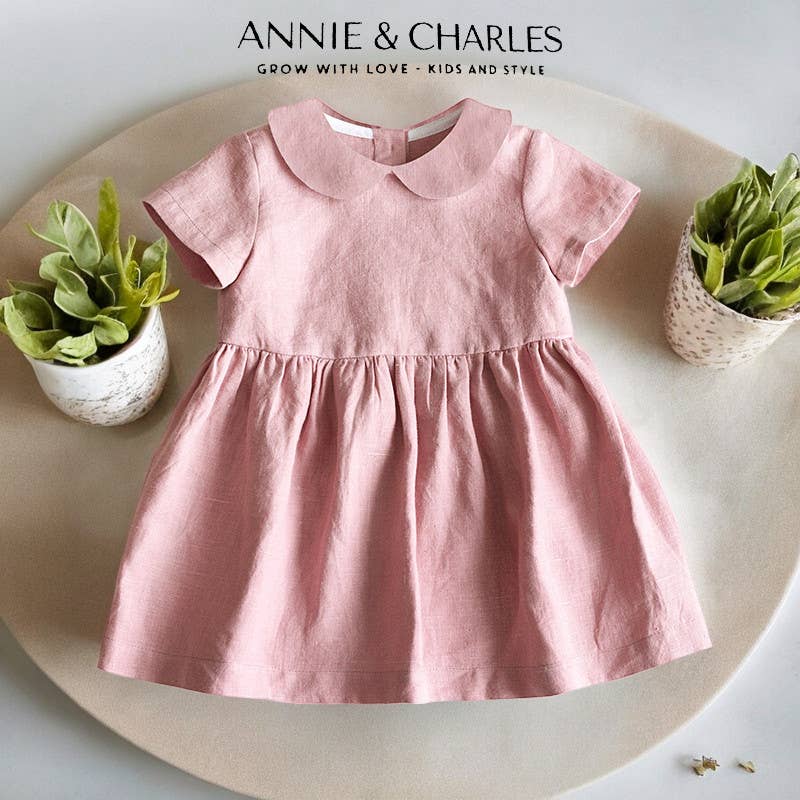 Annie & Charles – Vestido - Crianças por atacado – Vestido linho orgânico Annie & Charles® LINA0