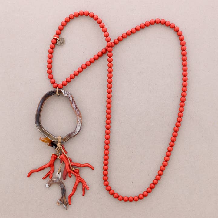 Long Marine Motif Pendant Necklace for wholesale by Sonata