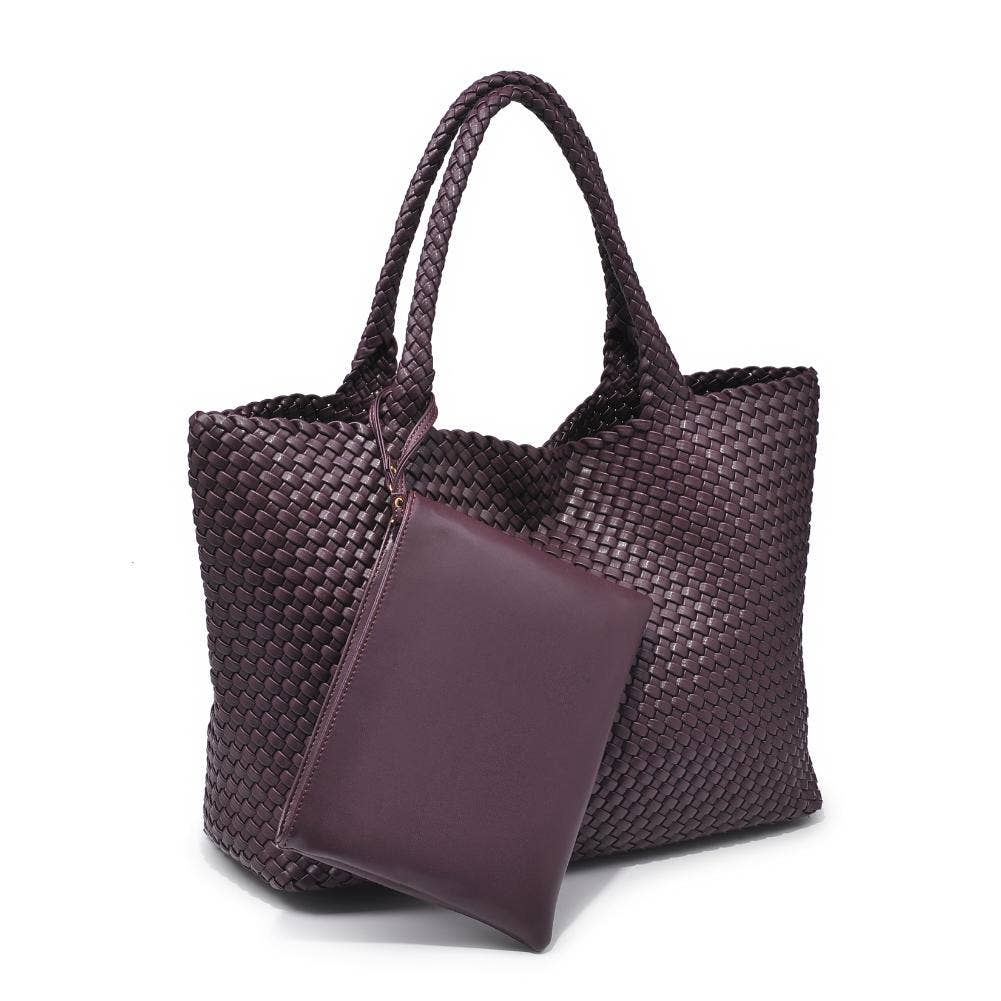 Moda Luxe - Vendita all'ingrosso Borsa tote - Donna - Borsa tote intrecciata in pelle vegana Solana77