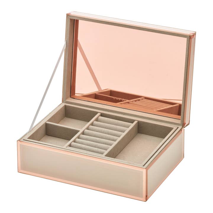 One Six Eight London - Wholesale Jewelry Box/Organizer - Sara Blush Large Jewellery Box