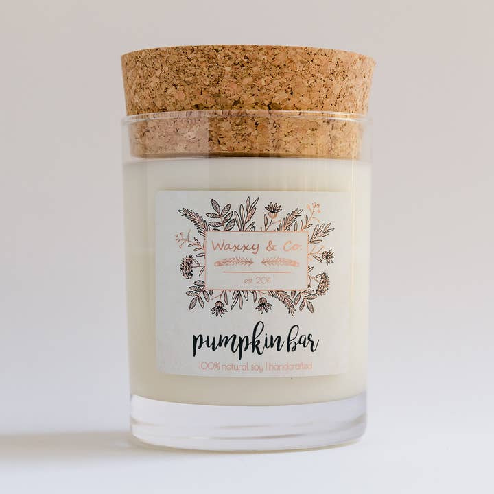 BOUGIE DE SOJA CITROUILLE pour la vente par Waxxy & Co.