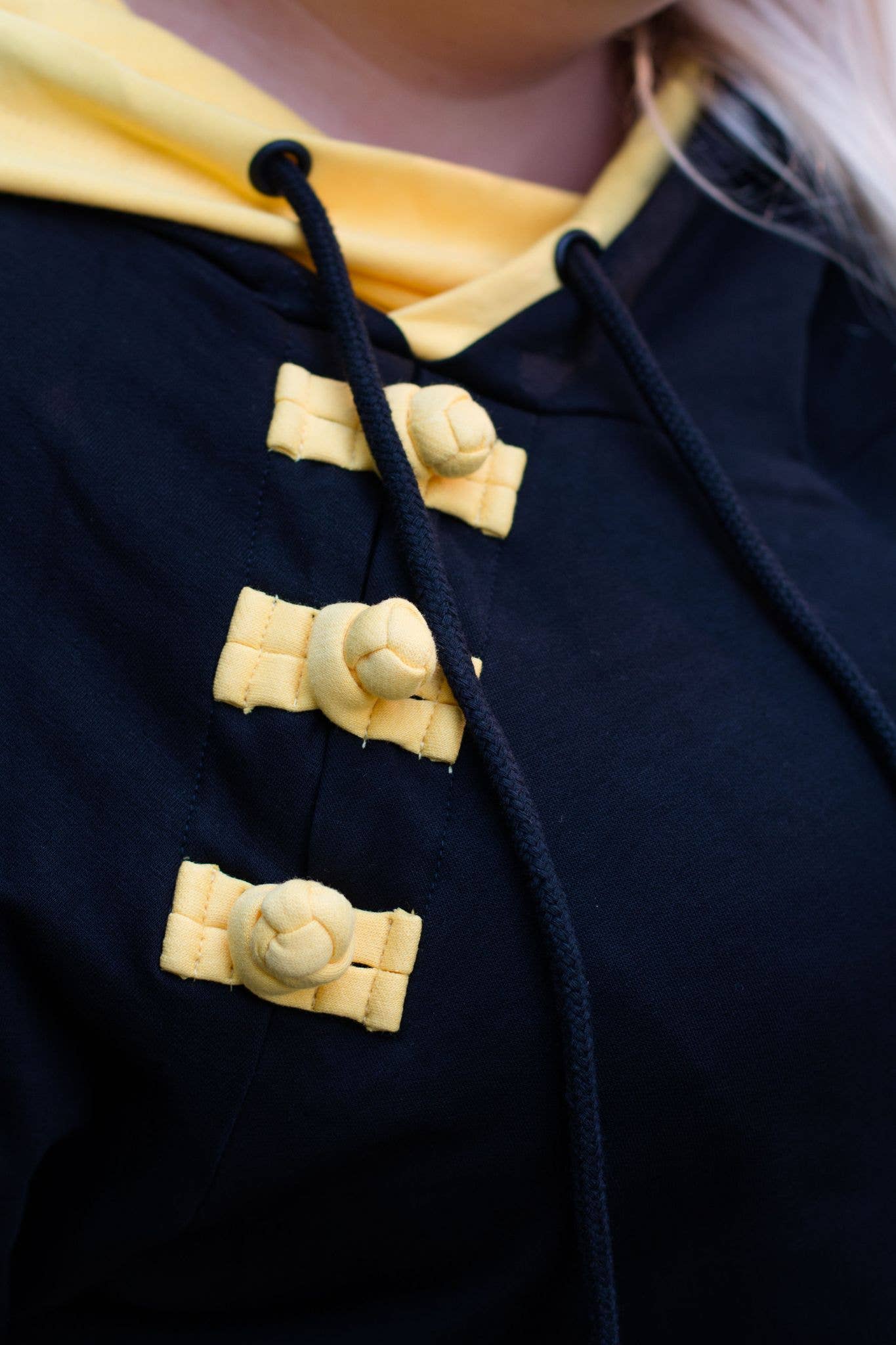 Rogue Society Apparel®️ - Wholesale Hoodie - Women's - Black and Gold Women's Double Hoodie Sweatshirt5