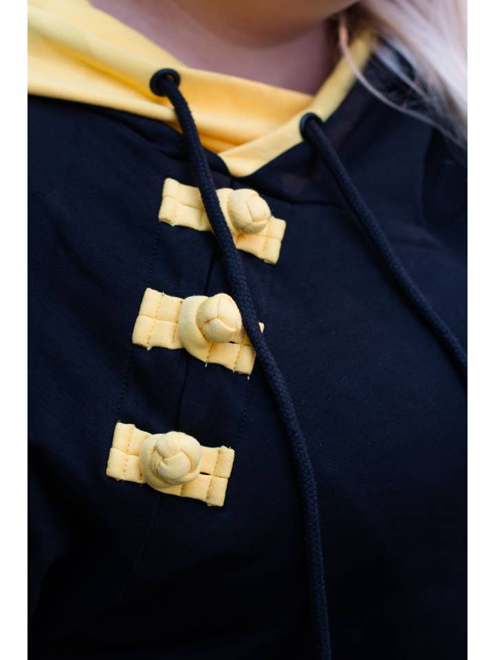 Rogue Society Apparel®️ - Wholesale Hoodie - Women's - Black and Gold Women's Double Hoodie Sweatshirt5