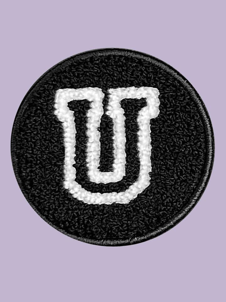 Velcro Initial Letter U Patch for wholesale by WOOLF WITH ME®