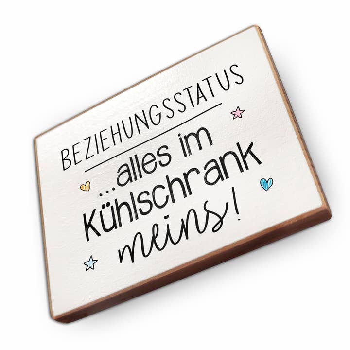 Koelkastmagneet van beukenhout - Relatiestatus Alles voor wholesale door wammi