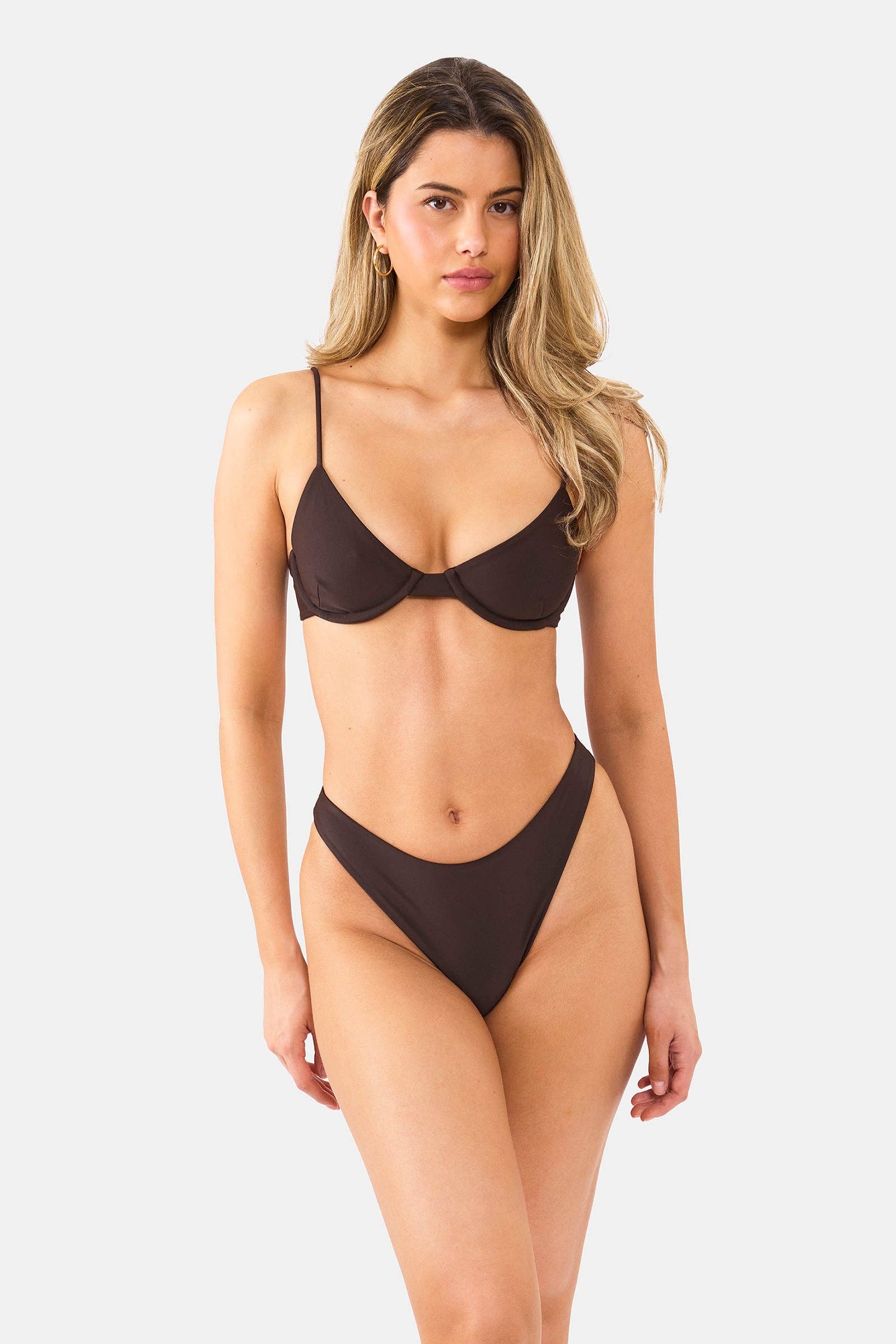 Nyud Swim - Wholesale Swim Bottoms - Women's - Brown Arlo Bikini Bottom Nyud Swim Moderate Coverage1