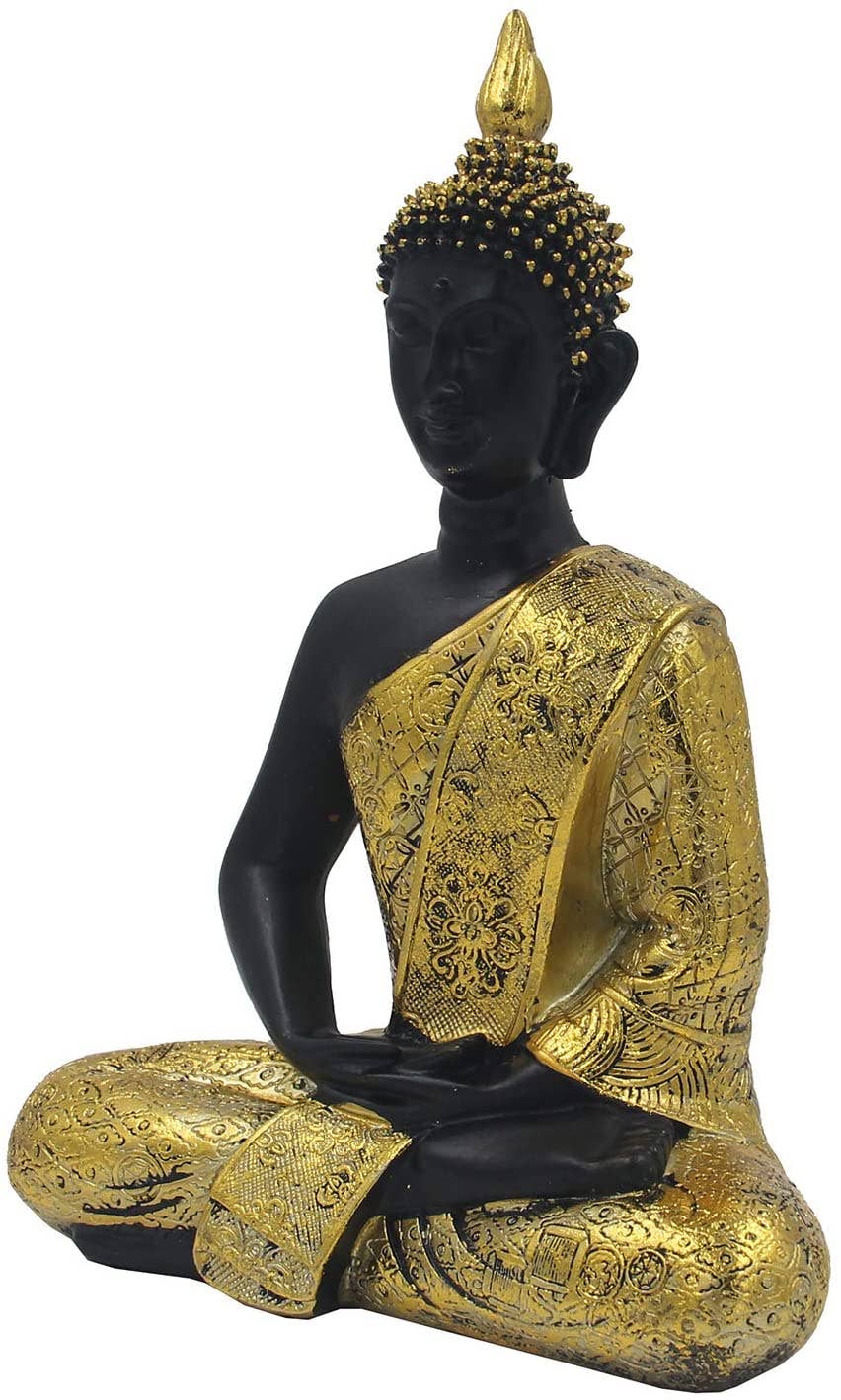 Lungta Imports - Vendita all'ingrosso Scultura - Statua del Buddha tailandese che medita l'armonia della pace 11 «alta6