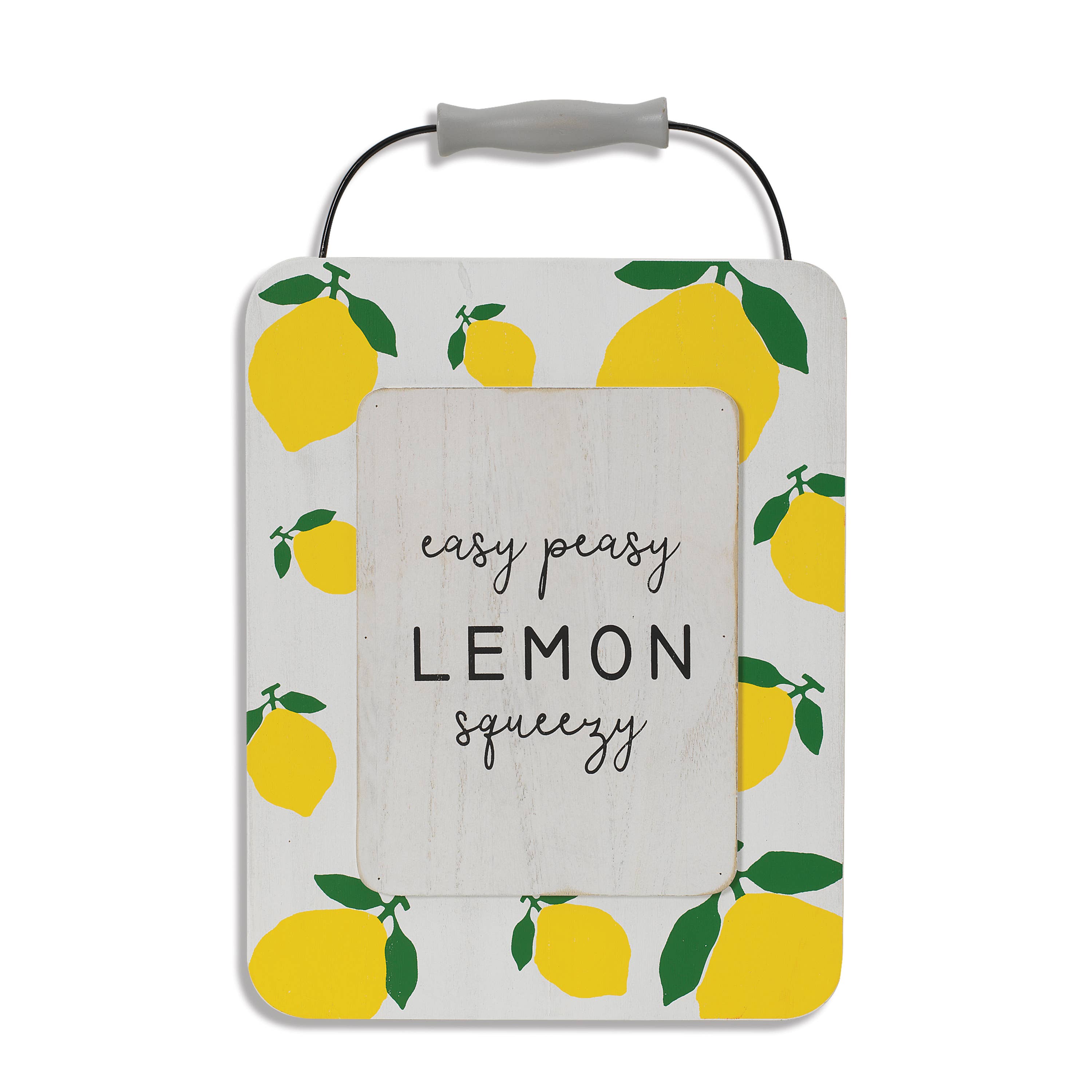 The Gerson Companies - Wholesale Wall Accent - Discount 14.1"H Wood Lemon Wall Hanging w/ Handle0