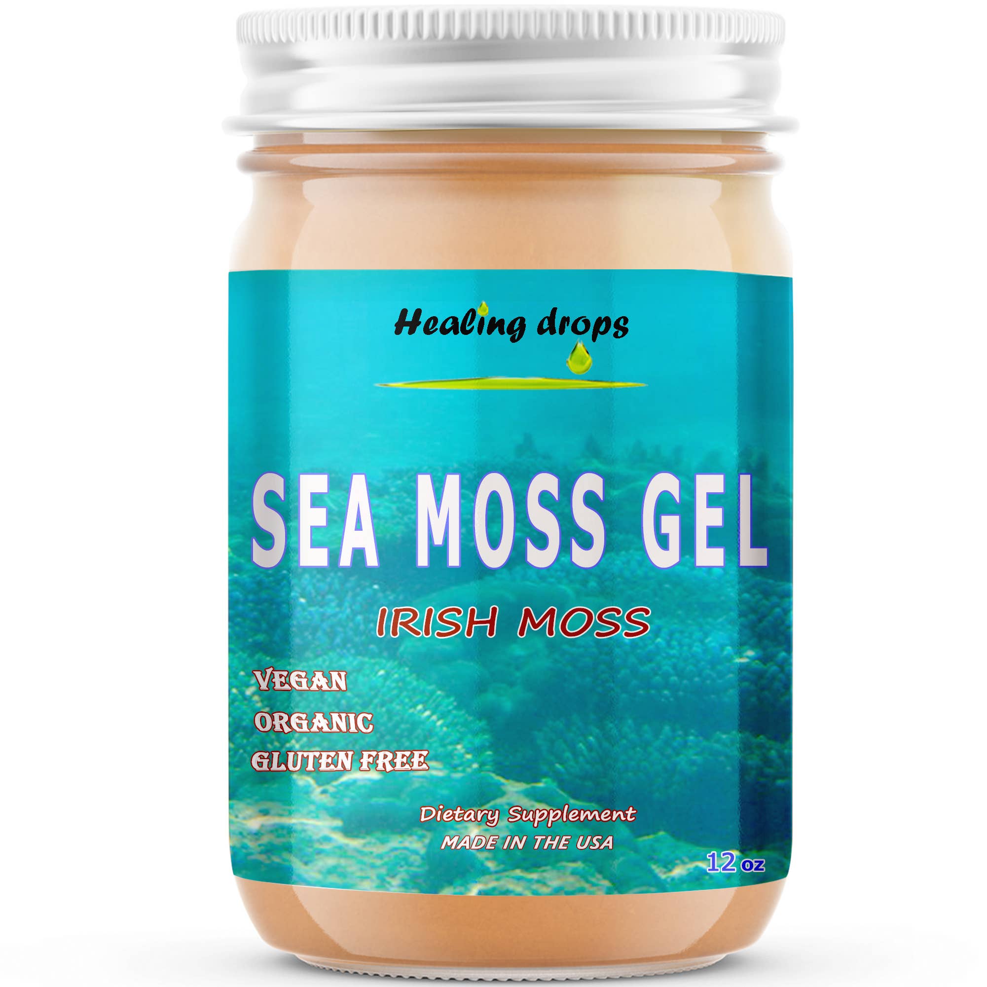 Healing Drops - Vente Supplément oral/vitamine - Complément oral biologique Sea Moss Gel Irish Moss9