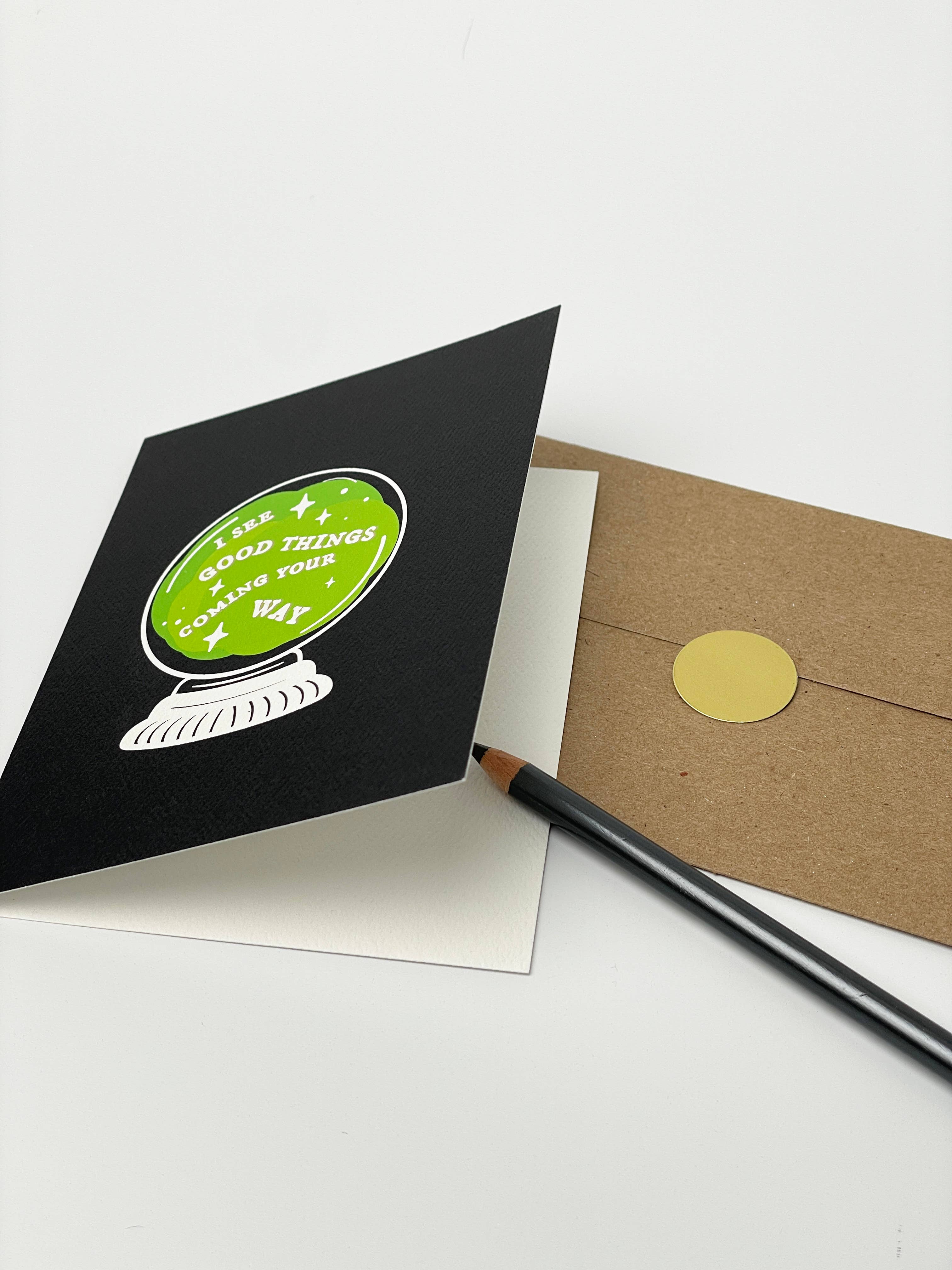 drawn by water - Wholesale Everyday Greeting Card - Good Things Crystal Ball Greeting Card1