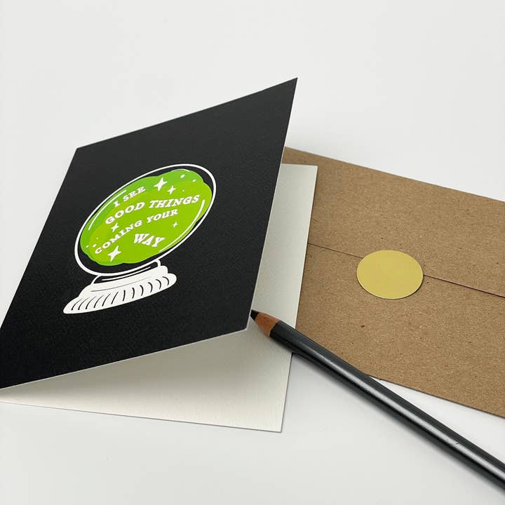 drawn by water - Wholesale Everyday Greeting Card - Good Things Crystal Ball Greeting Card1