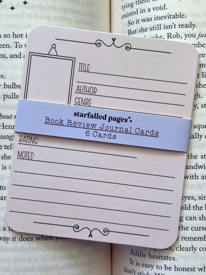 Book Review Journaling Cards for wholesale by Starfalled Pages