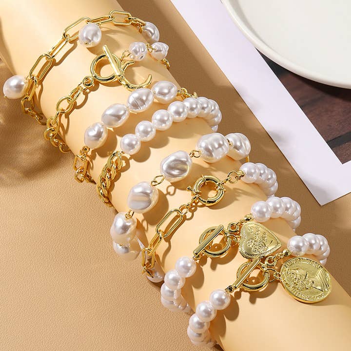 ACCITY - Wholesale Charm/Dangle Bracelet - PEARL CHARM BEADED BRACELET_CWAJE045416