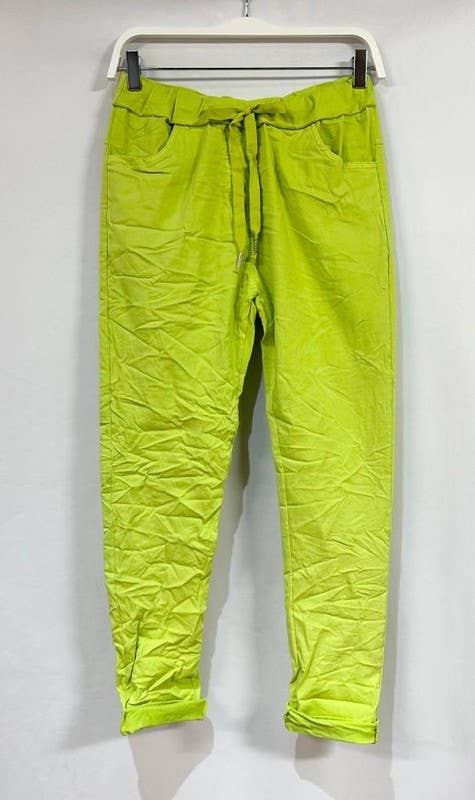 VENTI6 - Wholesale Athletic Sweatpants/Joggers - Women's - SOLID DRAWSTRING CRINKLE JOGGERS (6175-SOLID)14