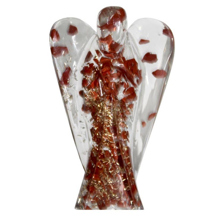 Figurines Orgone Anges-Jaspe rouge pour la vente par Green Tree