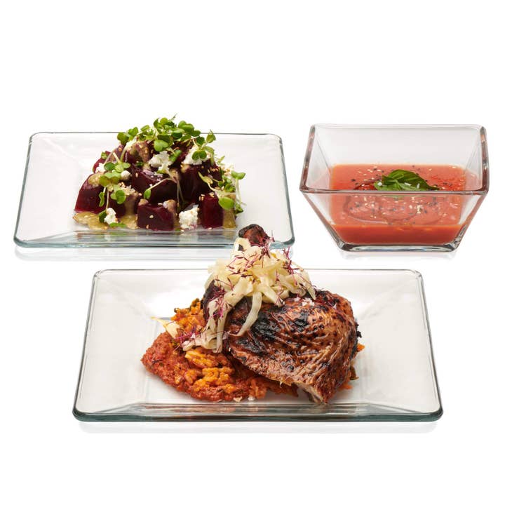 Libbey - Wholesale Dinnerware Set - Libbey Tempo 12-Piece Glass Dinnerware Set, Service for 4
