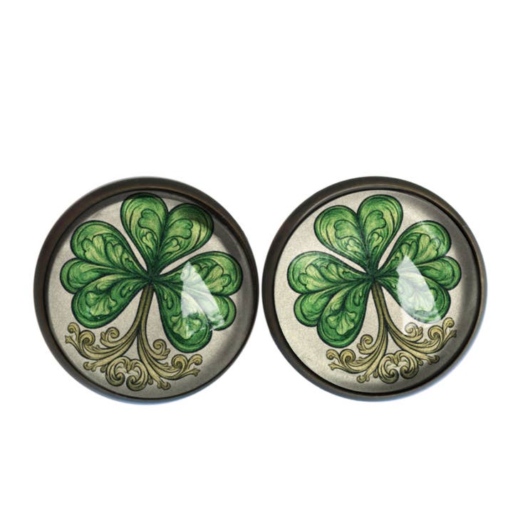 Klassische Kleeblatt St. Patrick's Day Ohrstecker für den Großhandel von The Divine Iguana