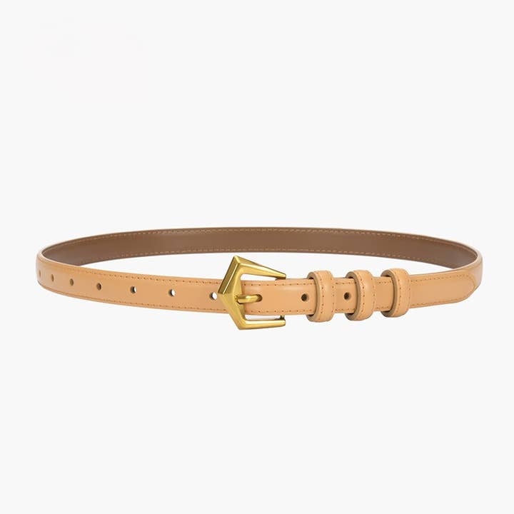 PEACH ACCESSORIES – wholesale Belt – Women's – Sleek Belt with Gold Tone Buckle BEL0593