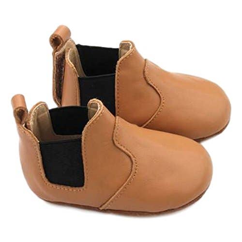 Ægte læder Baby og buksetrold soft-sål støvletter m/elastisk for engroshandel hos Izzy & Roo