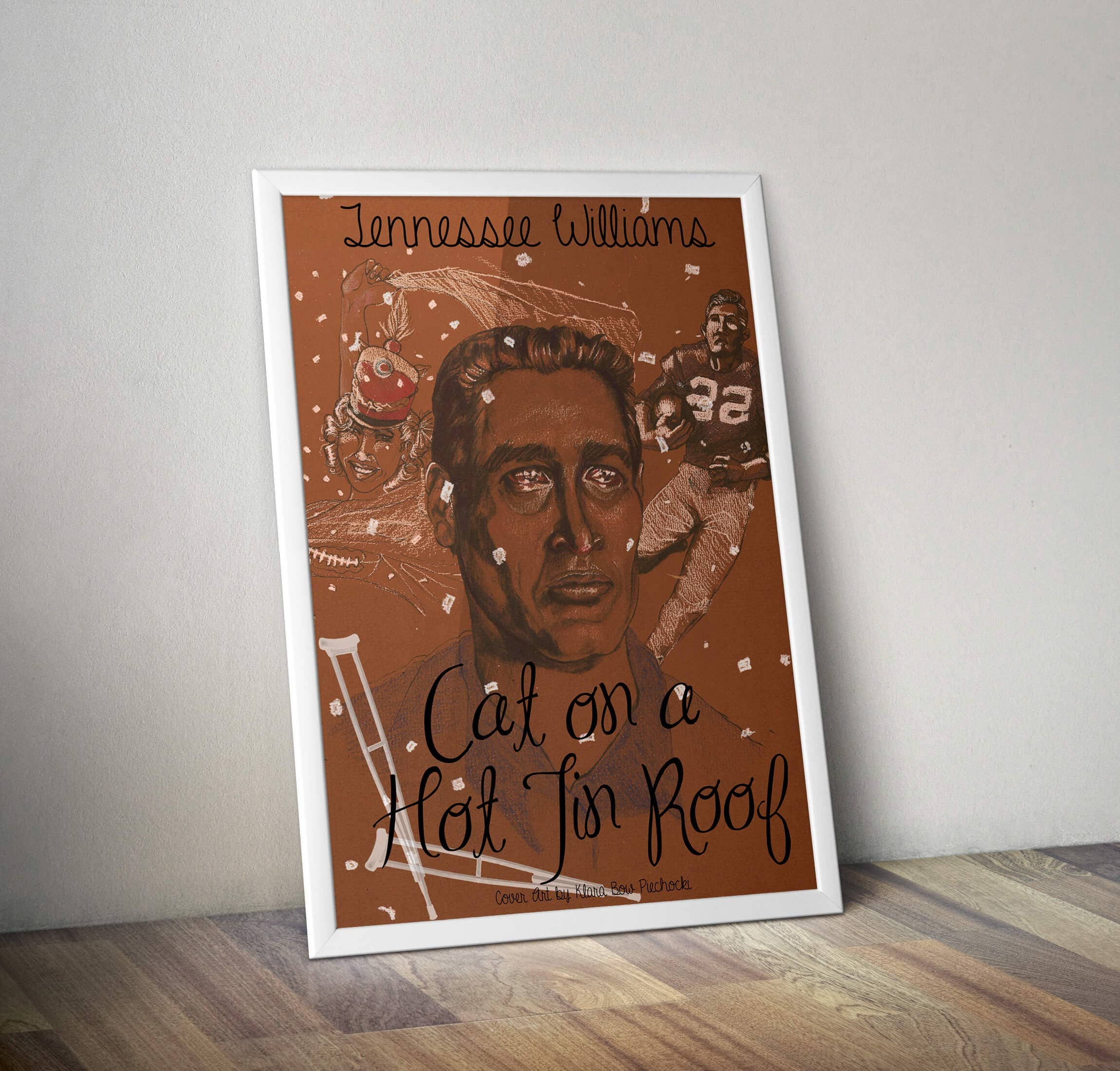 Klaus Piechocki Illustration – wholesale Art print – A3 Art Print: Cat on a Hot Tin Roof