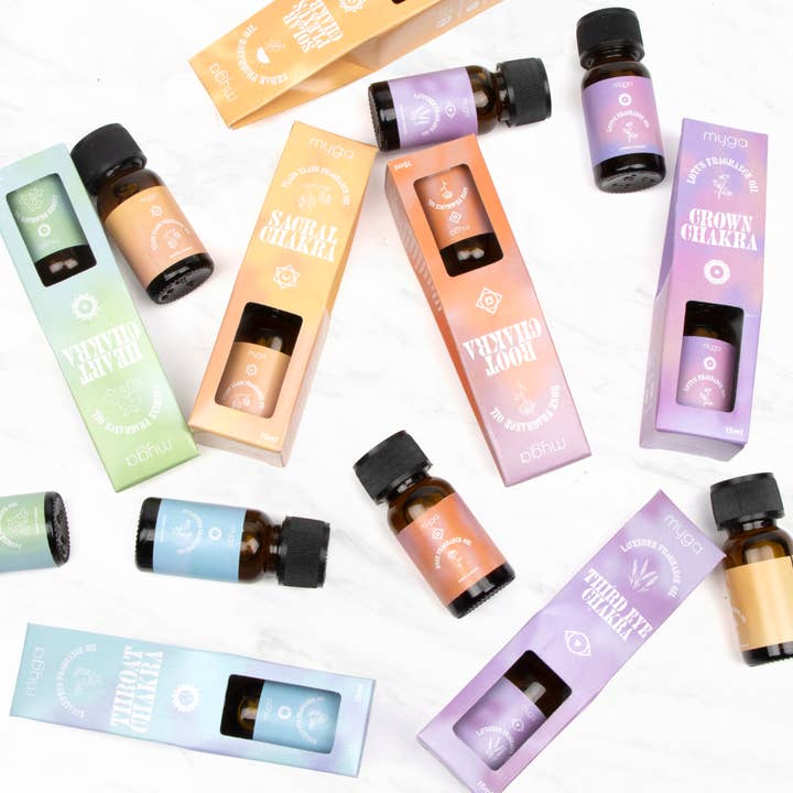 Myga Eco – Großhandel Ätherisches Öl – Chakra-Öl-Set — 7 Duftöle für Körper, Geist und Seele