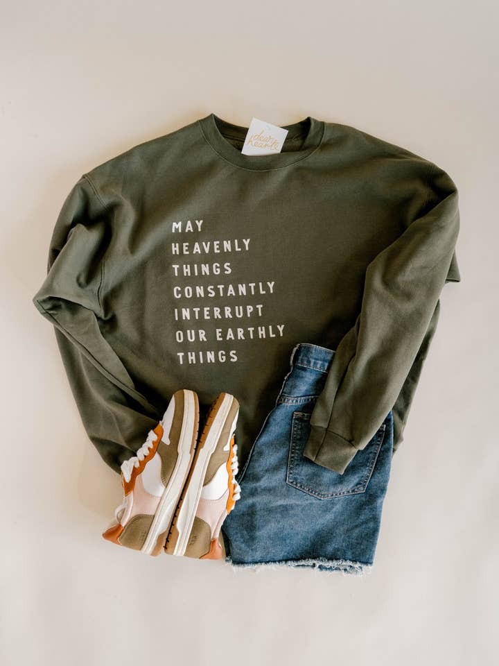Dear Heart - Wholesale Graphic Sweatshirt - Women's - Heavenly Things Pullover | Christian Pullover 3