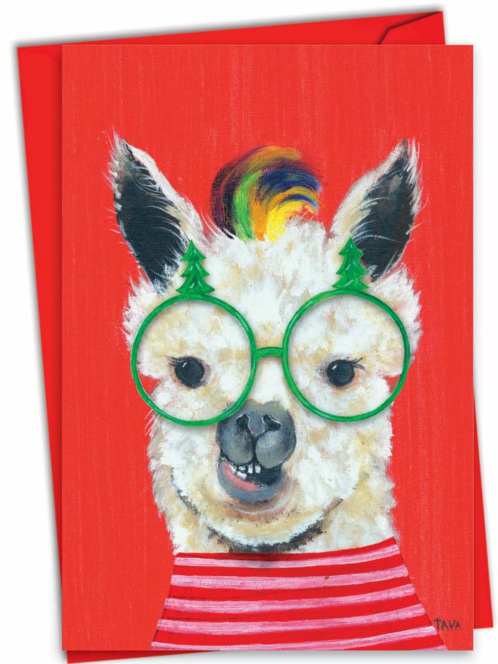 Biglietto di Natale - Personality Llamas per la vendita all'ingrosso da parte di NobleWorks