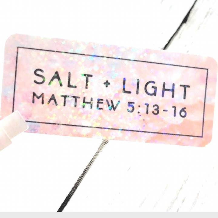 Dashmonograms - Wholesale Sticker - Salt and Light, Matthew 5:13 Vinyl Sticker, Religious Bible 1