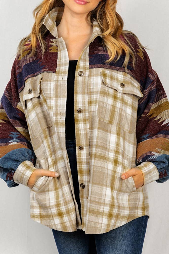 aztec flannel jacket